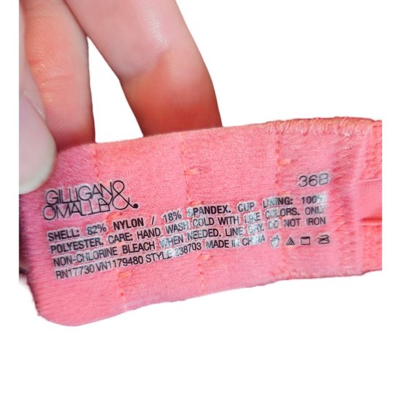 Gillian & O’Malley 36B BRA Pink Color Microfiber Balconette Padded Push Bra NWT - Picture 3 of 4